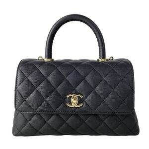 Chanel Small Top Handle Flap Bag/Coco Handle XS/Matrasse Handbag A92990